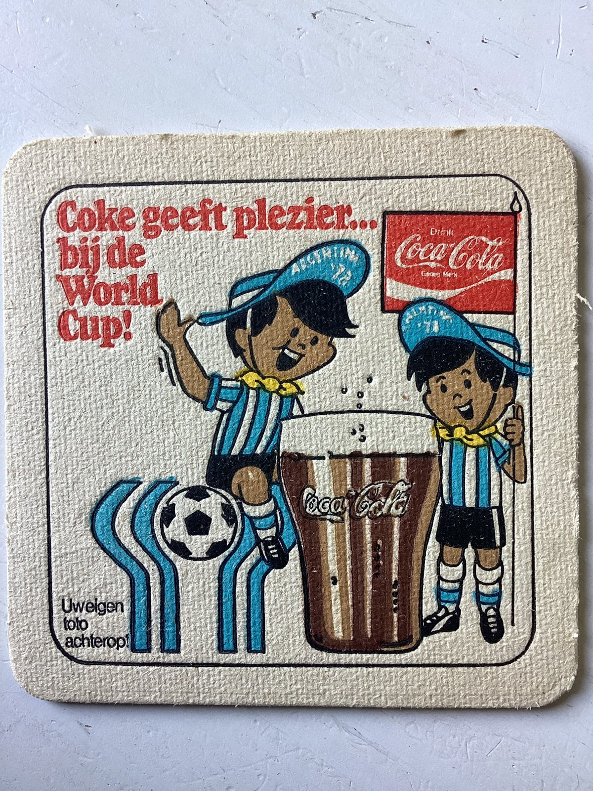 Viltje Coca Cola (WK voetbal), Verzenden, Zo goed als nieuw, Gebruiksvoorwerp