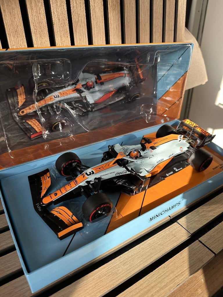 Minichamps 1:18 McLaren MCL35M Ricciardo - Monaco GP 2021, Ophalen, Zo goed als nieuw, Auto, MiniChamps