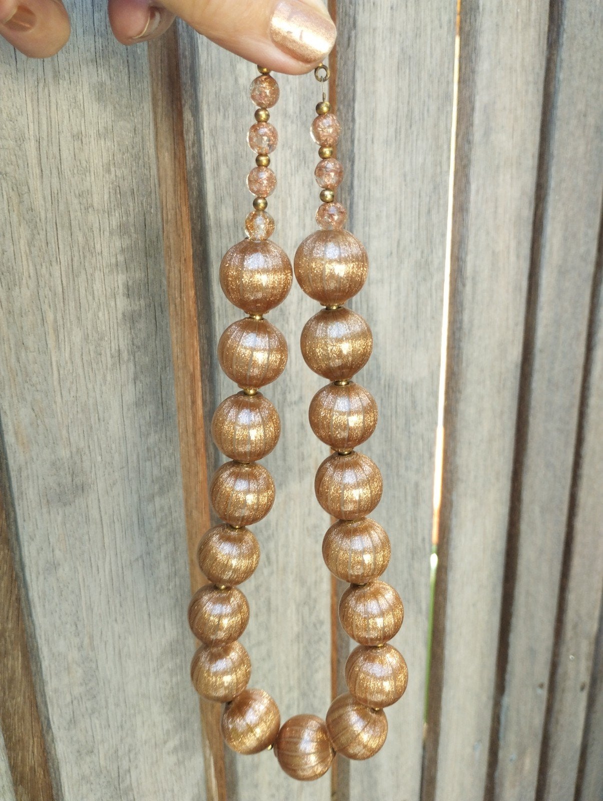 Vintage Murano Glas Ketting - Rialto 79 Venetië, Ophalen of Verzenden, Zo goed als nieuw, Goud, Overige materialen