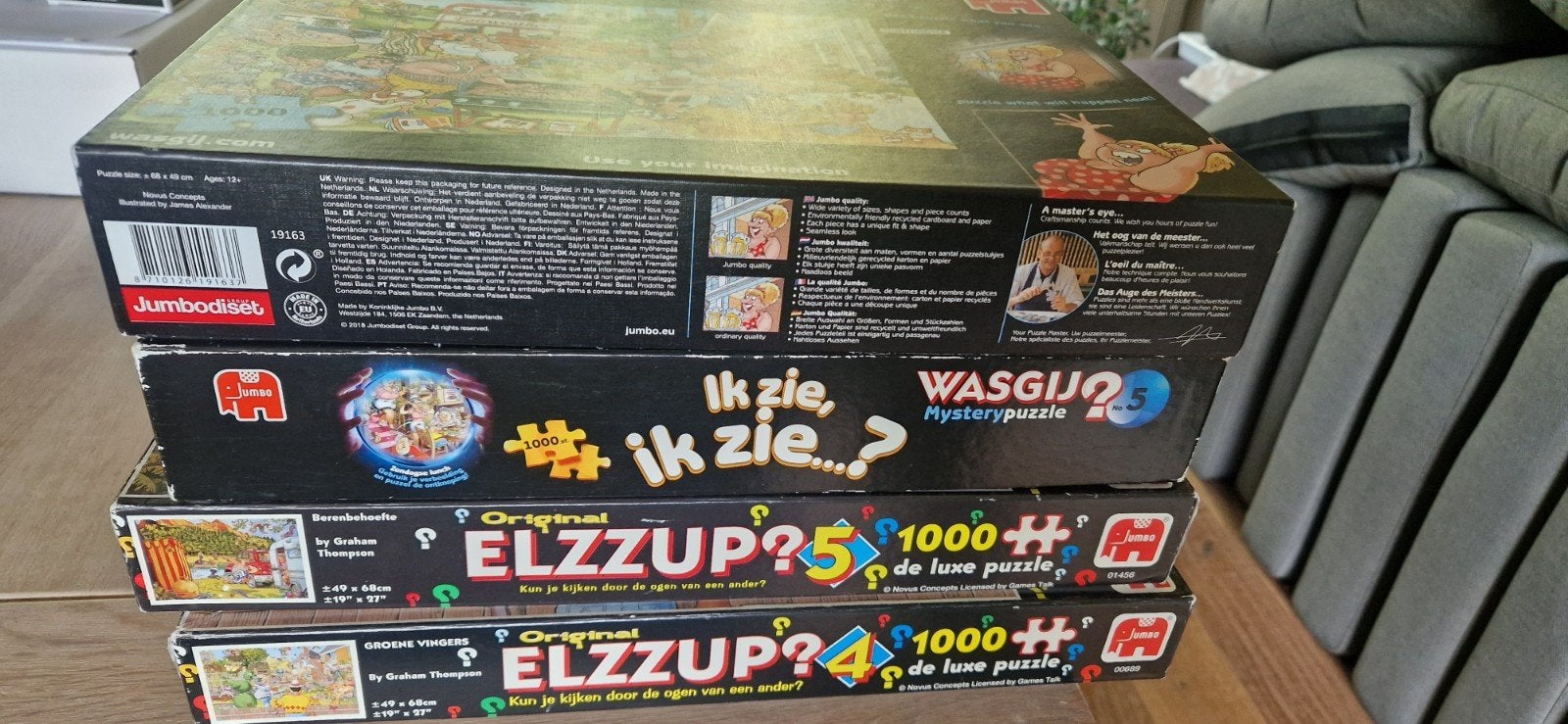 Wasgij en Elzzup puzzels 1000 stukjes - Ruilen of kopen, Ophalen, 500 t/m 1500 stukjes, Gebruikt, Legpuzzel