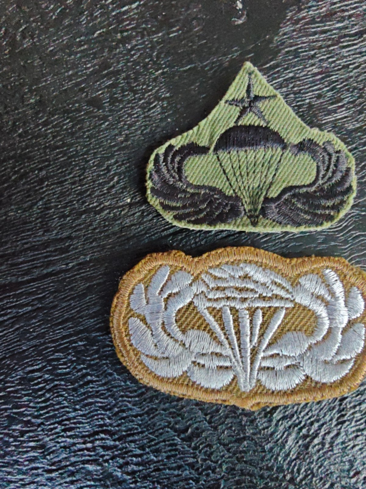 2 borstemblemen Para wing, Ophalen of Verzenden, Landmacht, Nederland, Embleem of Badge
