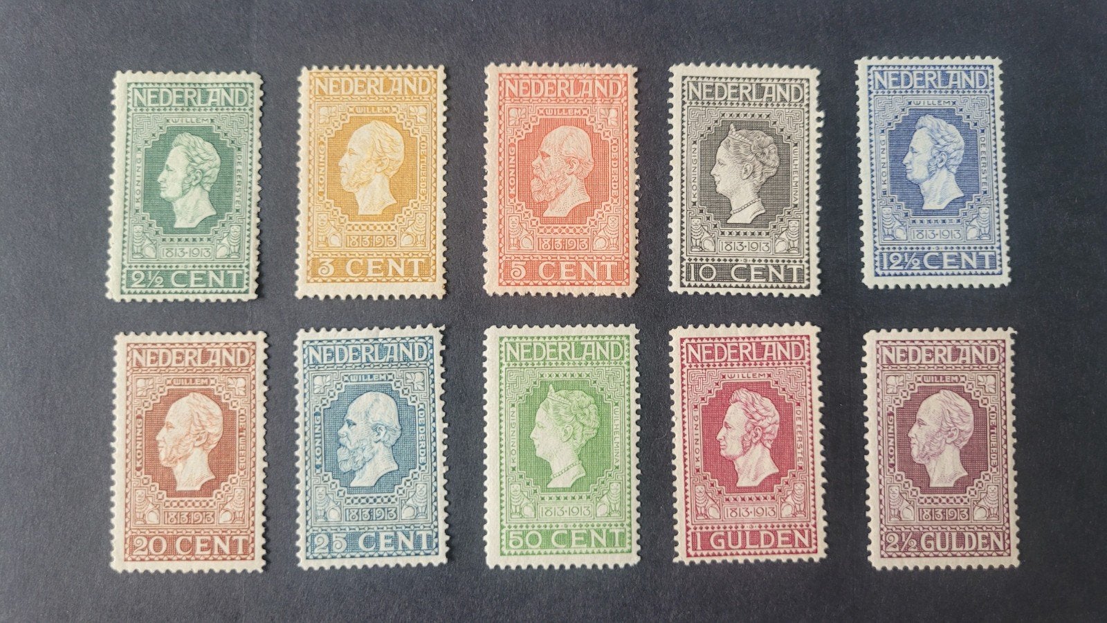 Nederland 1913 nvph 90 - 99 ongebruikt, Ophalen of Verzenden, T/m 1940, Postfris