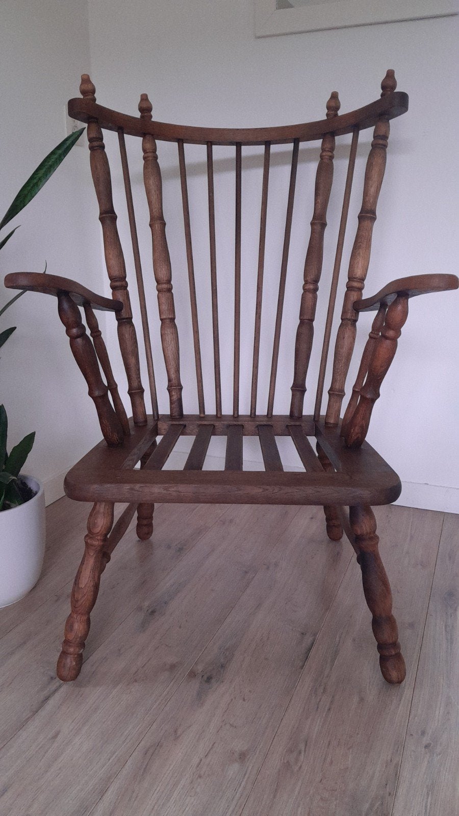 Vintage houten Windsor fauteuil, Ophalen