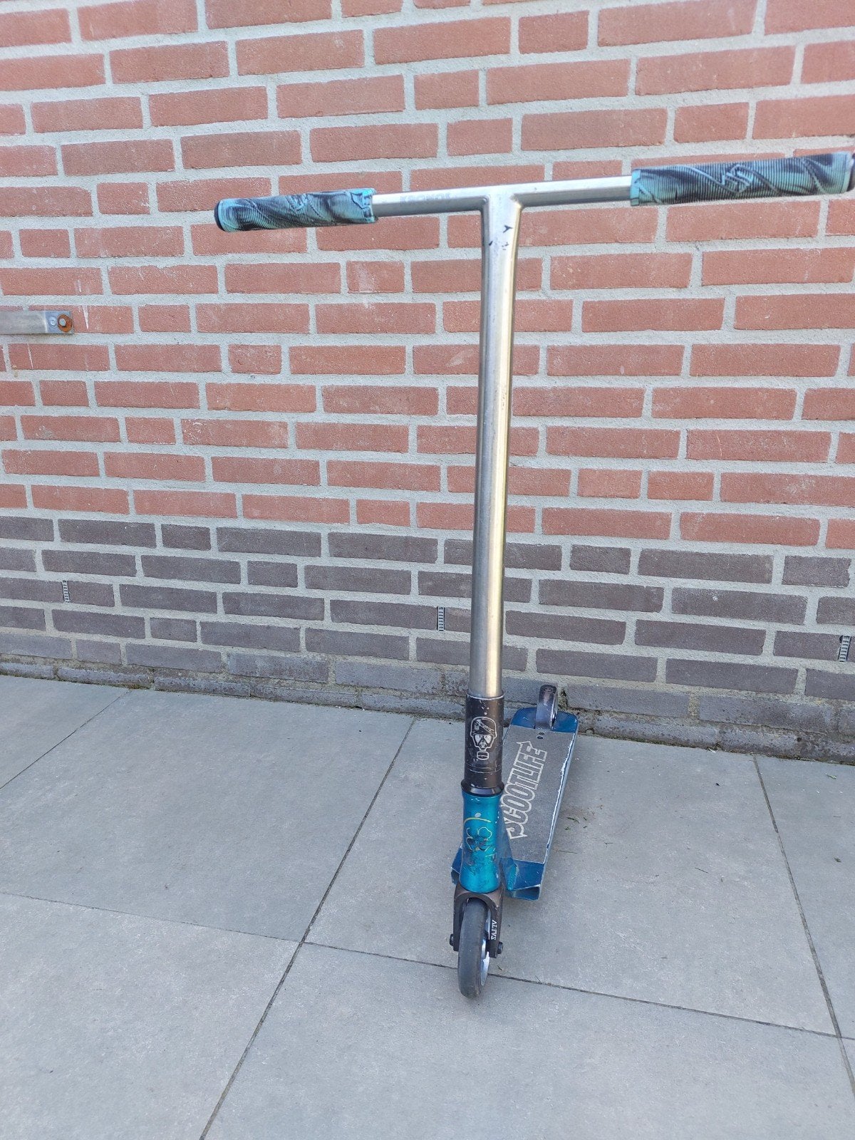 Professionele stunt step met een Kronos bar en een Lucky dek, Fietsen en Brommers, Steps, Ophalen, Gebruikt, Gewone step, Lucky