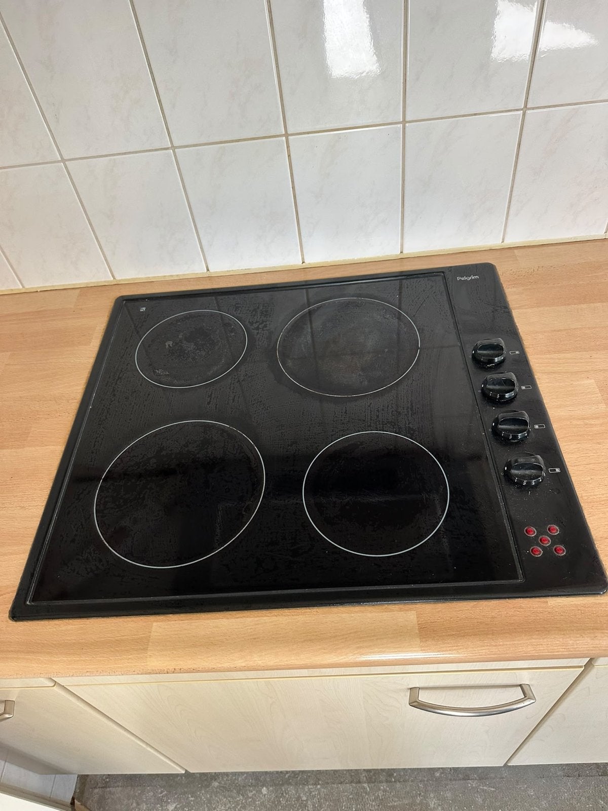 Polsim keramische kookplaat 58x51cm, Ophalen, Gebruikt, Keramisch, 4 kookzones
