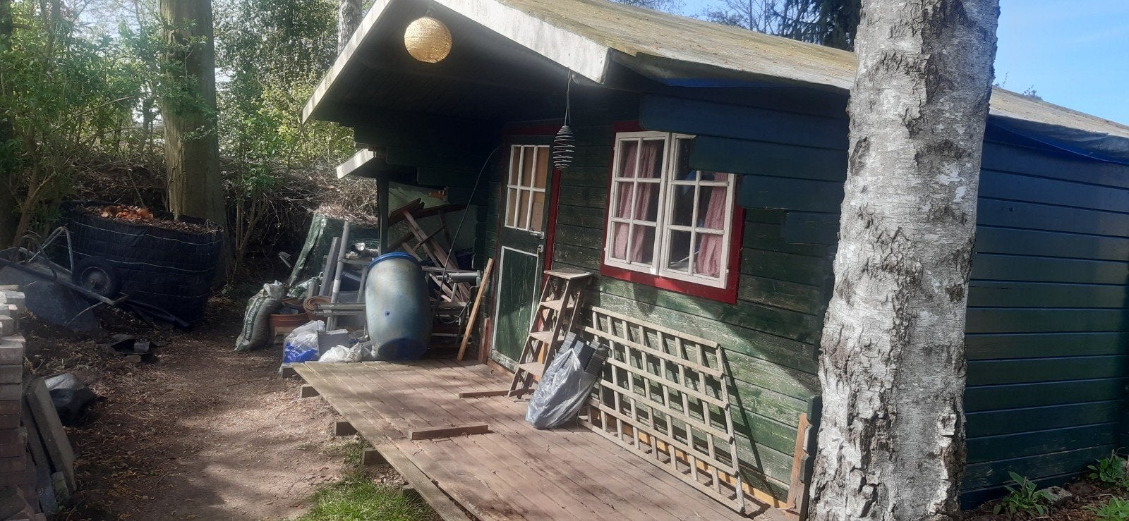 Tuinhuis blokhut schuur, Ophalen, Gebruikt, 250 tot 500 cm, Blokhut