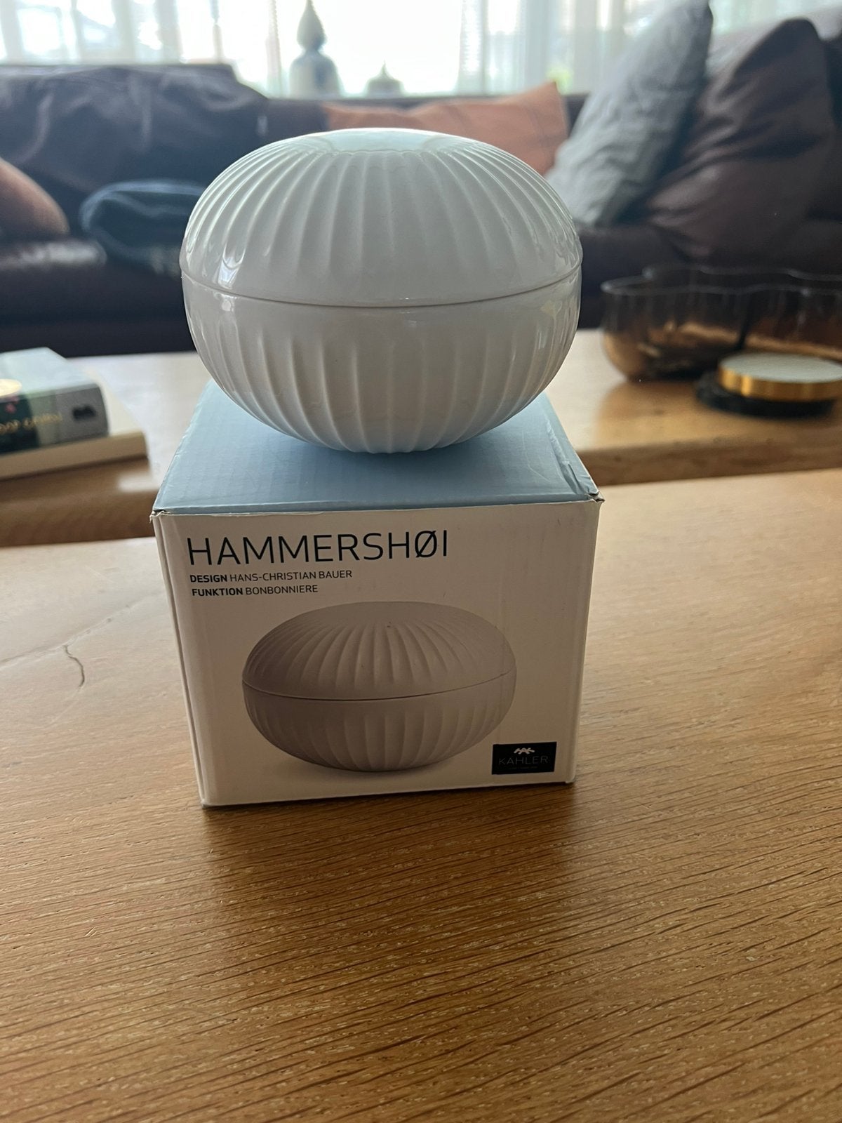 Kähler Design - Hammershøi Bonbonniere - wit, H 8,5 cm, Ophalen of Verzenden, Porselein, Overige stijlen, Bord(en)