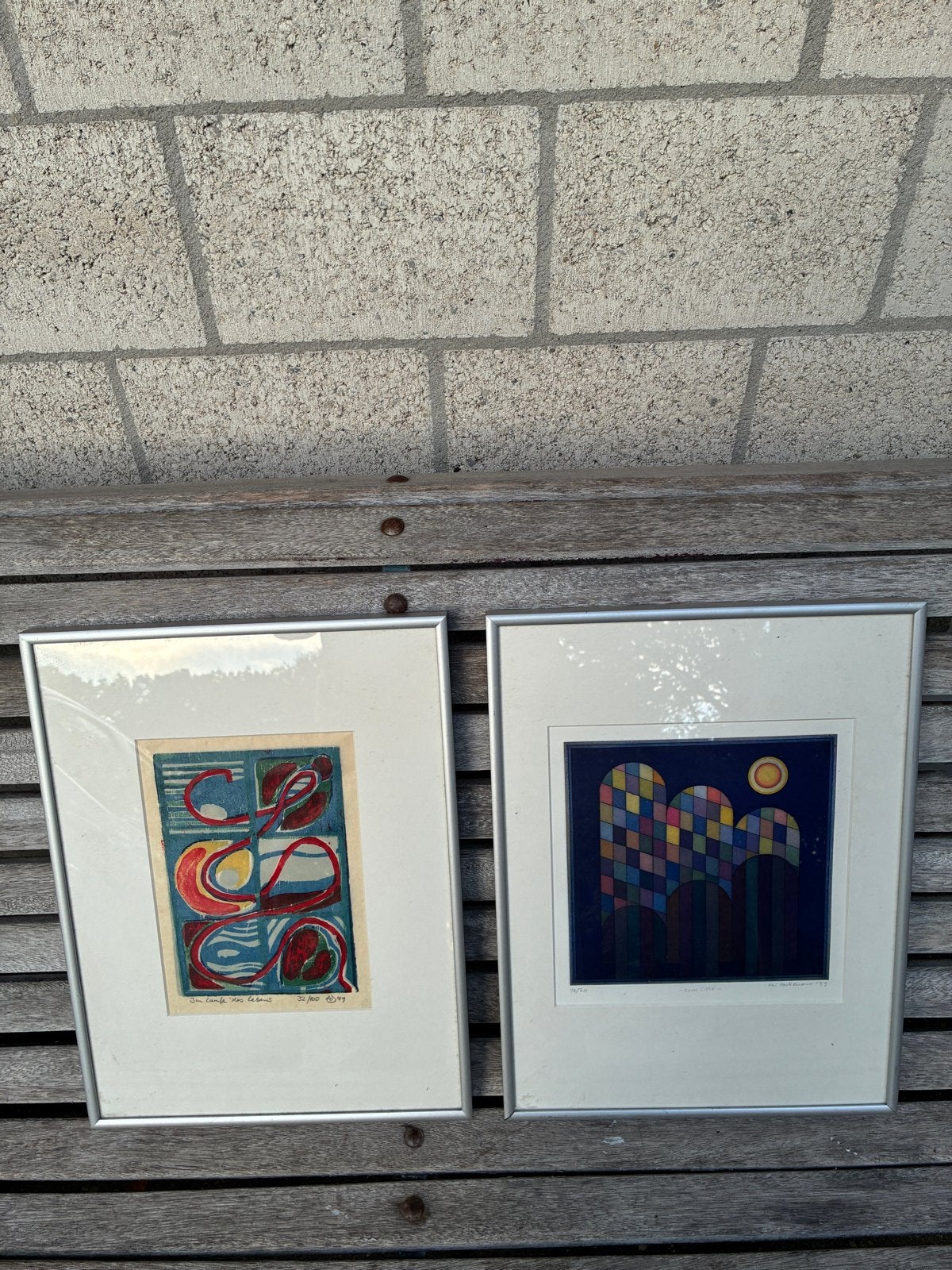 2x Kai Hackemann: Kleuren Zeefdruk & Houtsnede uit 1999, Ophalen of Verzenden, Zeefdruk, Genummerd, 1950 - 1999