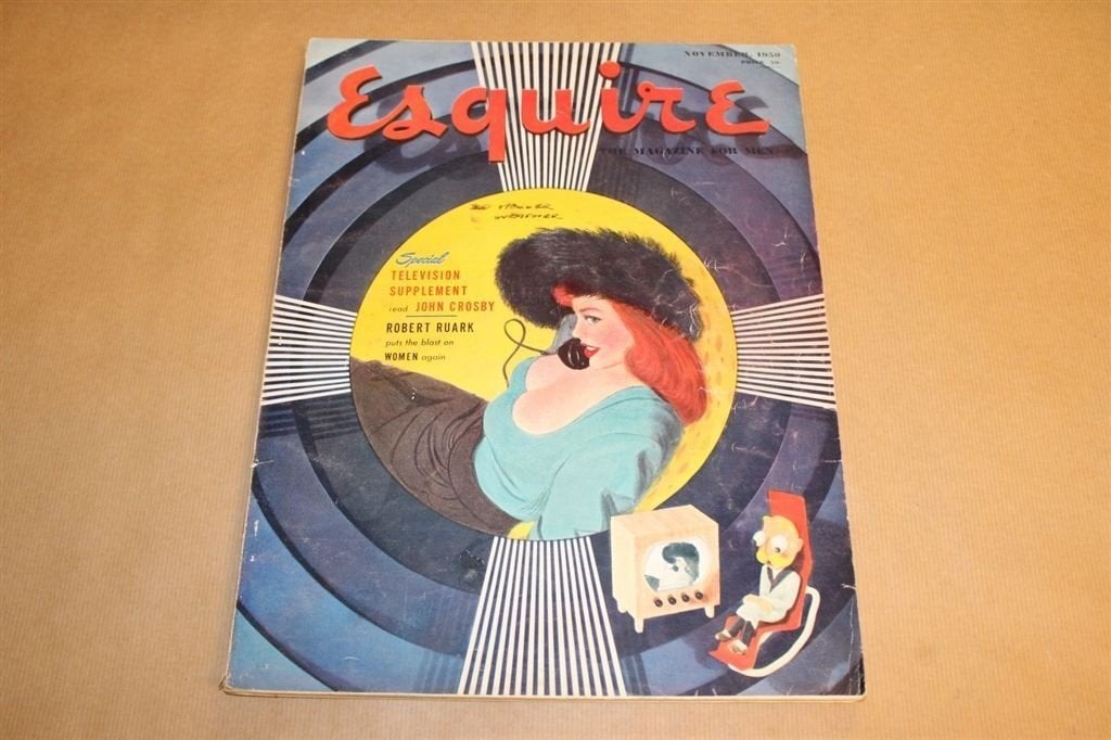 Esquire - Vintage magazine for men - met pinup - 1950 !!, Ophalen of Verzenden, 1940 tot 1960, Knipsel(s)