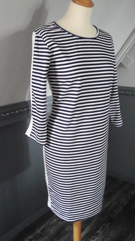 Blauw/wit jurkje SENSI WEAR maat M (z.g.a.n.), Kleding | Dames, Jurken, Maat 38/40 (M), Blauw, Ophalen of Verzenden, Boven de knie
