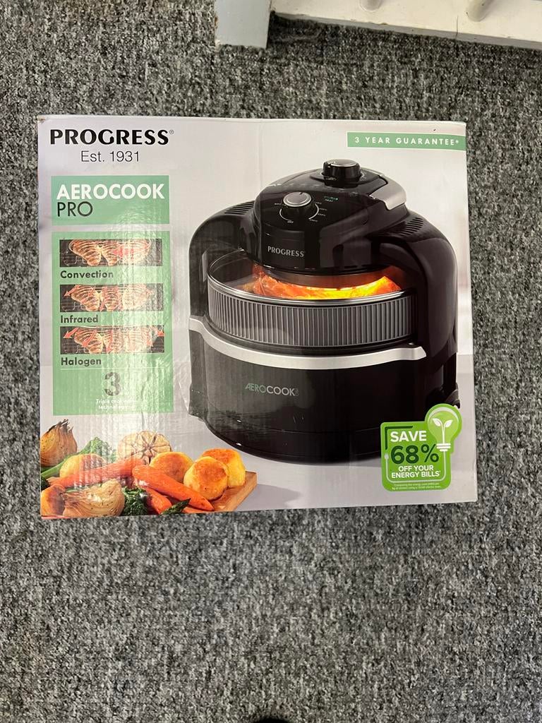 Progress Aerocook Pro Airfryer - Nieuw in doos, Witgoed en Apparatuur, Ophalen of Verzenden, Zo goed als nieuw, Airfryer, 1500 gram of meer