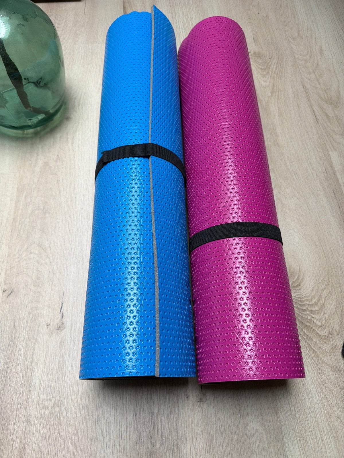 Set van 2 sportmatten: blauw en roze, Ophalen, Gebruikt, Yogamat