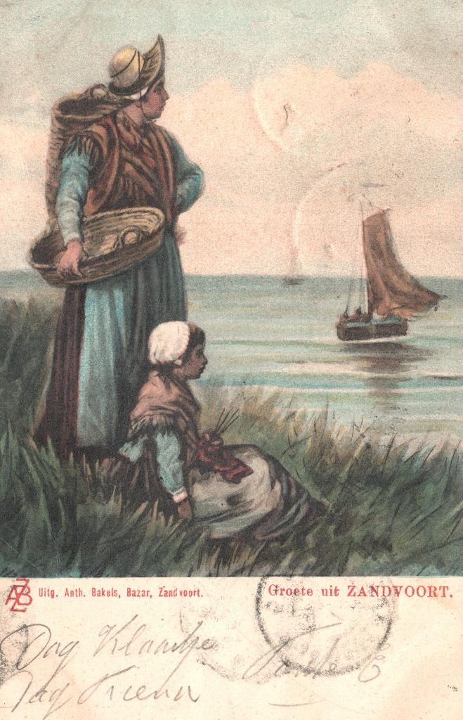 Groete uit Zandvoort (1903) 128005, Ophalen of Verzenden, Voor 1920, Gelopen, Noord-Holland