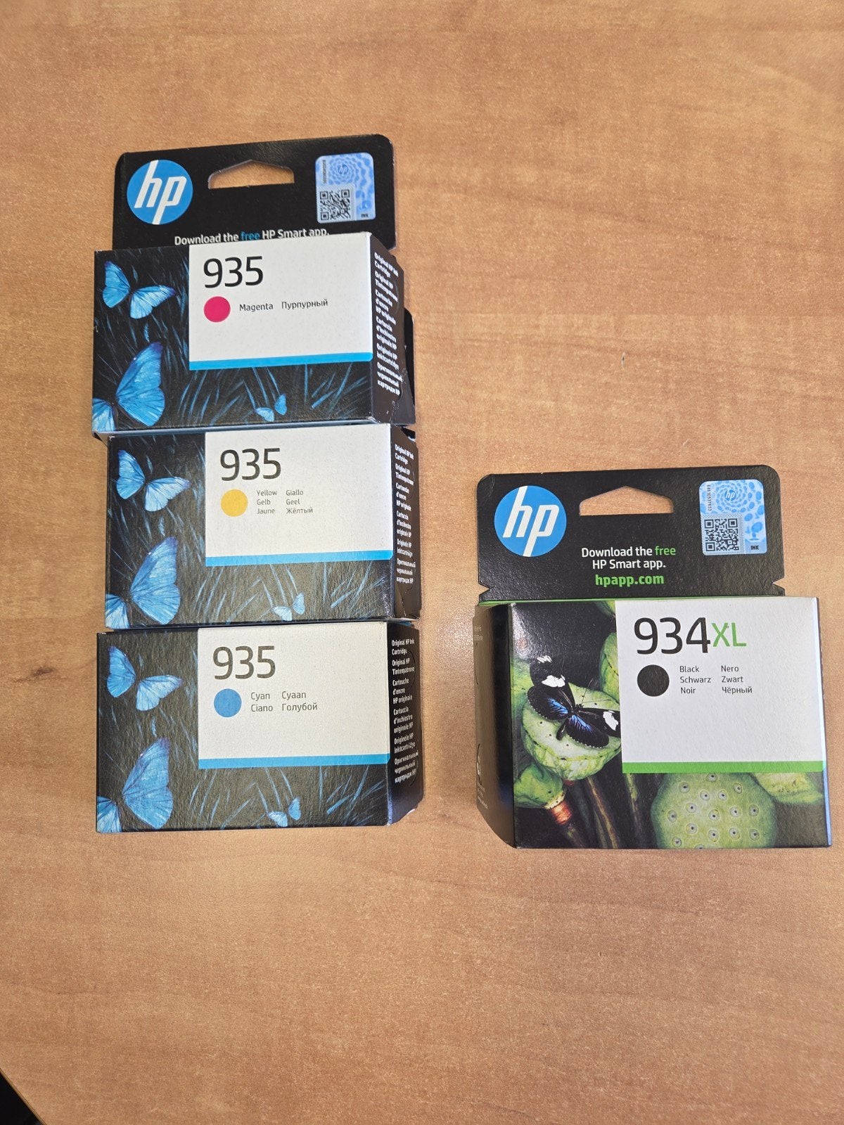 Nieuwe gesealde HP 935XL Zwart en HP 935 kleuren cartridges, Ophalen of Verzenden, Nieuw, Cartridge, HP