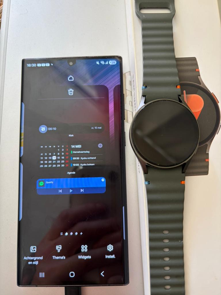 Samsung S22 ultra + Galaxy watch 7 te ruil/koop, Ophalen, Gebruikt, Zwart, Touchscreen