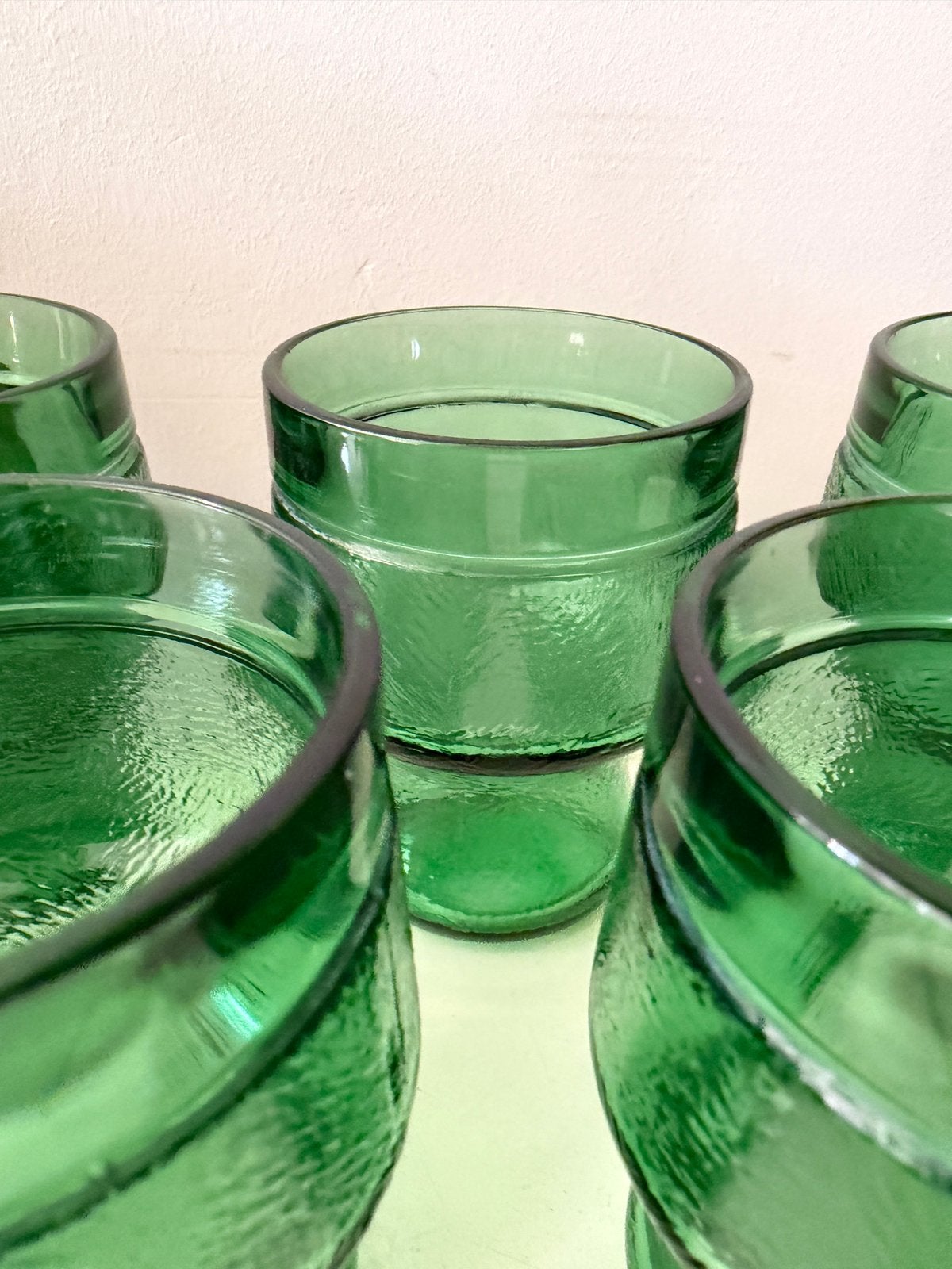 Smaragdgroene glazen italiaan barware, Antiek en Kunst, Ophalen of Verzenden
