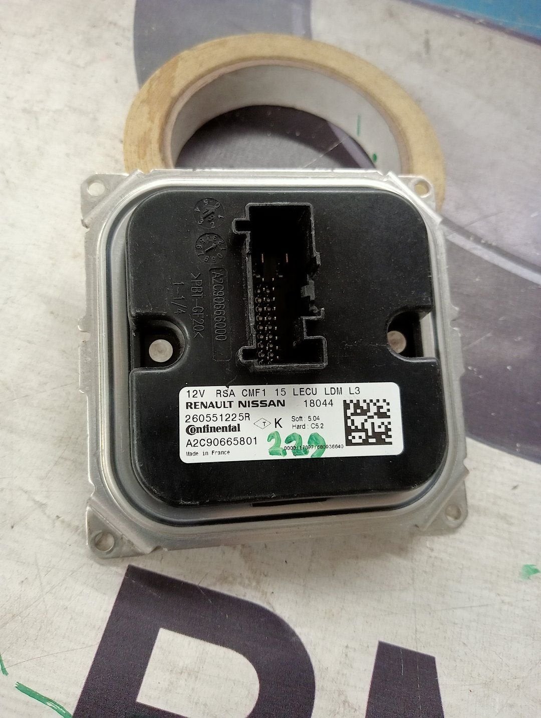 Led-voorschakelapparaat 260551225R Renault A2C90665801 Conti, Gebruikt, -, Renault, -