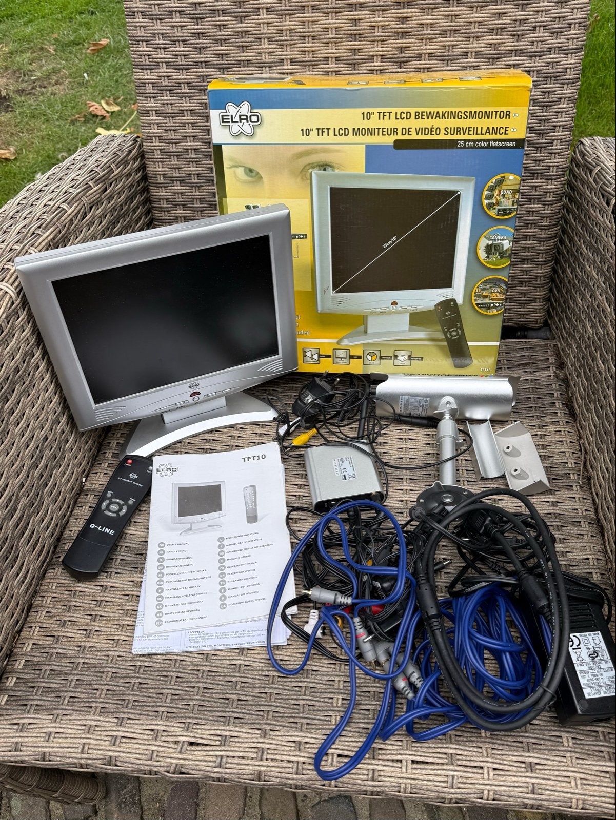 Elro TFT 10" LCD Bewakingsmonitor met Camera, Ophalen of Verzenden, Gebruikt, Buitencamera