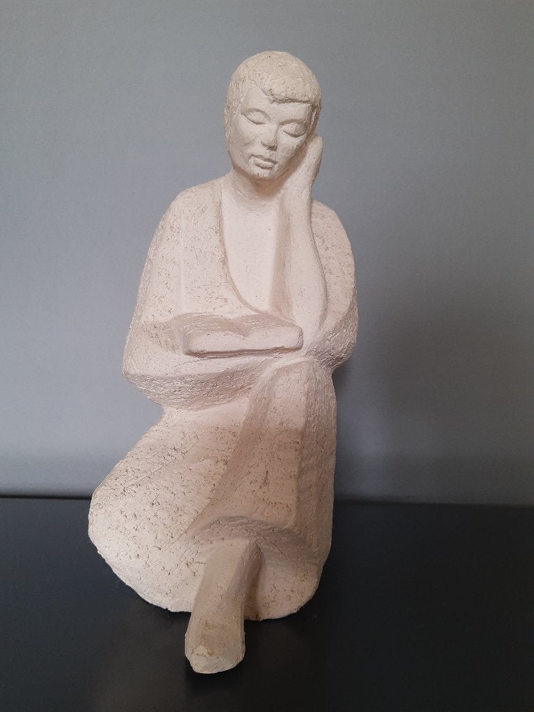 Beeldje van Nederlands kunstenaar Geert Kunen, Antiek en Kunst, Natuurlijk materiaal, Handgemaakt, Ophalen of Verzenden, 20 - 50 cm