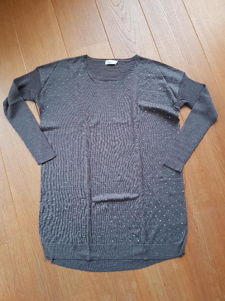 Bruine trui met steentjes, Bonaparte, maat L, Bruin, Maat 42/44 (L), Nieuw, Ophalen of Verzenden