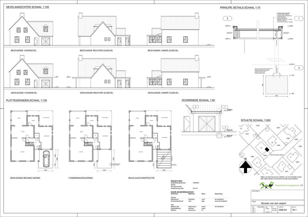 Bouwtekening nodig? Dakkapel, aan of uitbouw of verbouw?, Ophalen, Nieuw