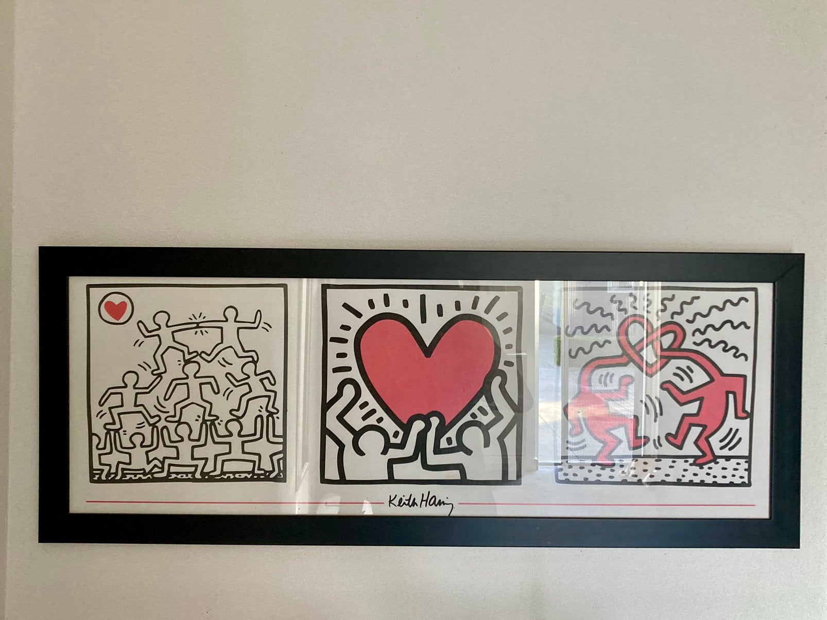 Poster jn lijst Keith Haring, Ophalen