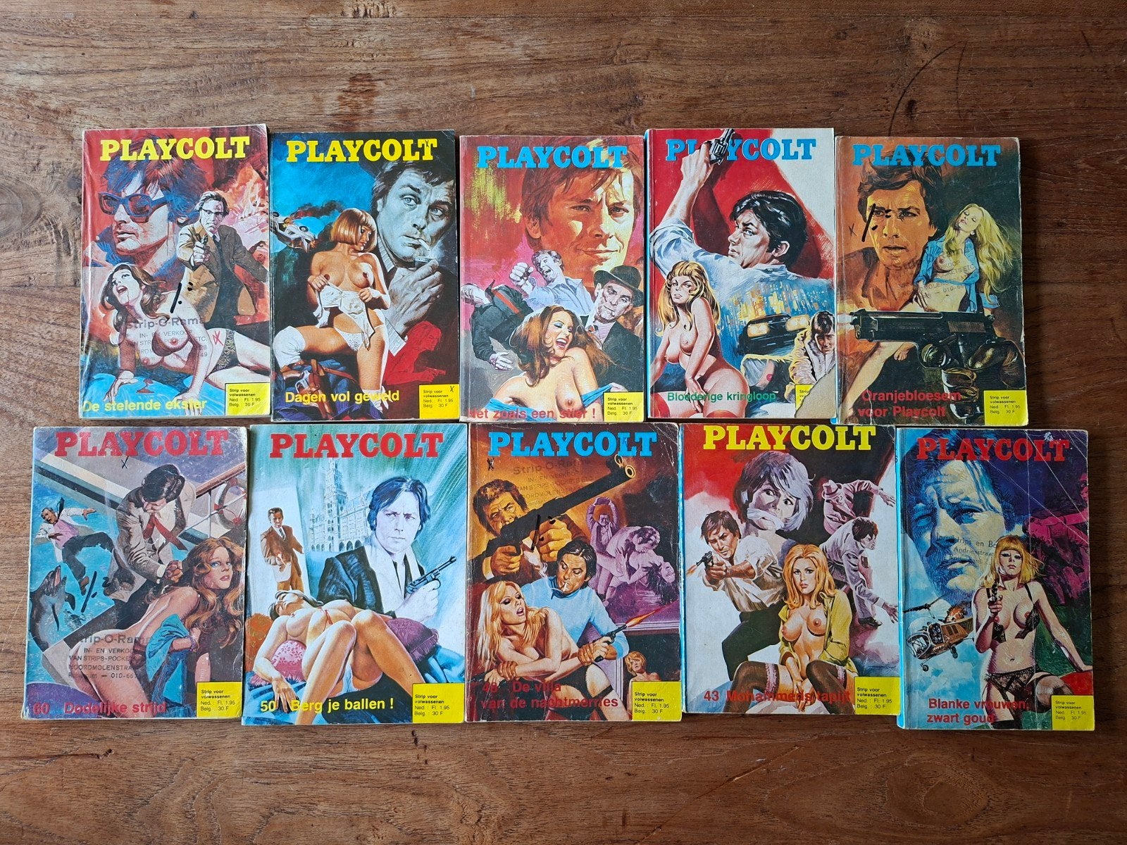 10 Playcolt strips voor volwassenen., Meerdere stripboeken, Ophalen of Verzenden, Gelezen