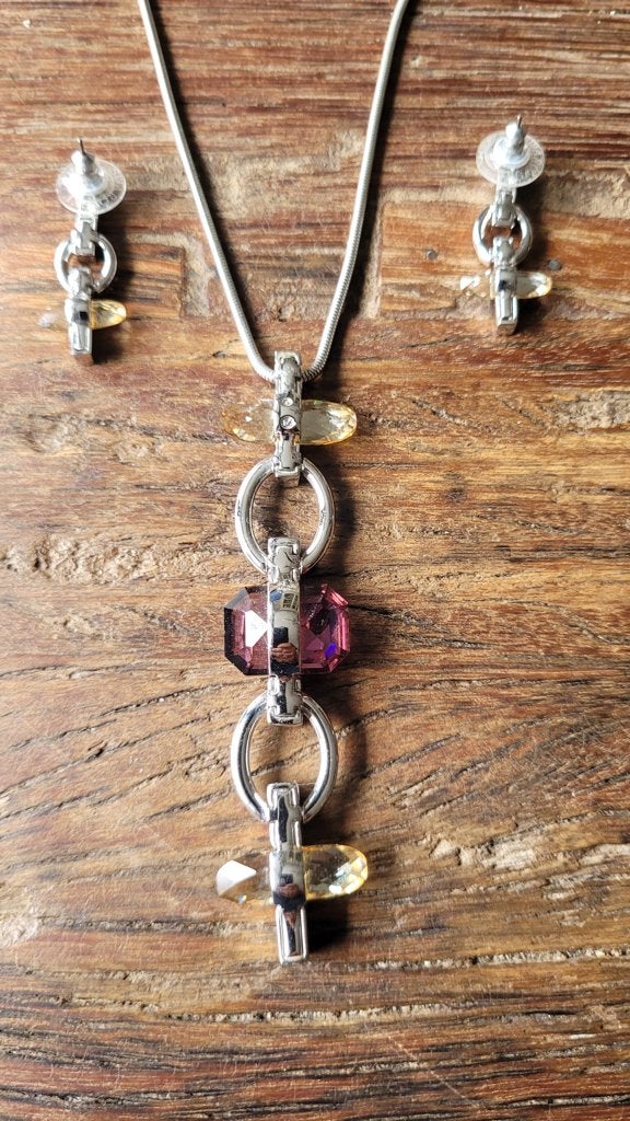 Swarovski sieraden set. Ketting en oorbellen. Nieuwstaat, Verzamelen, Ophalen, Zo goed als nieuw, Sieraad of Horloge