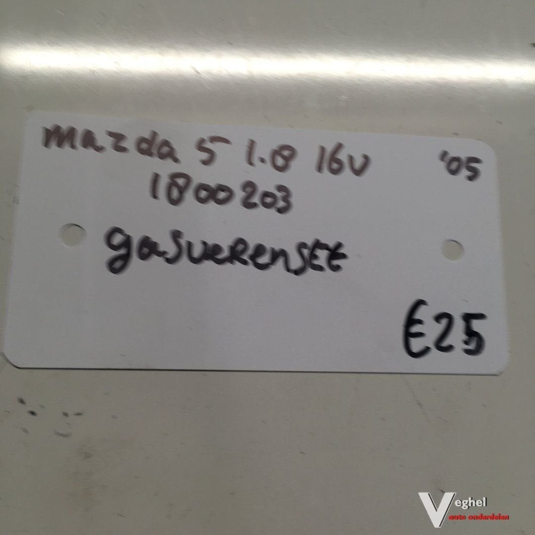 Mazda 5 1.8 16v 2005 Wagennr 1800203 Gasverenset achterklep