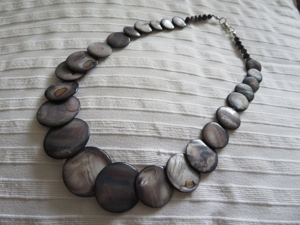 Collier - verstelbaar, Ophalen of Verzenden, Grijs, Overige materialen, Verstelbaar