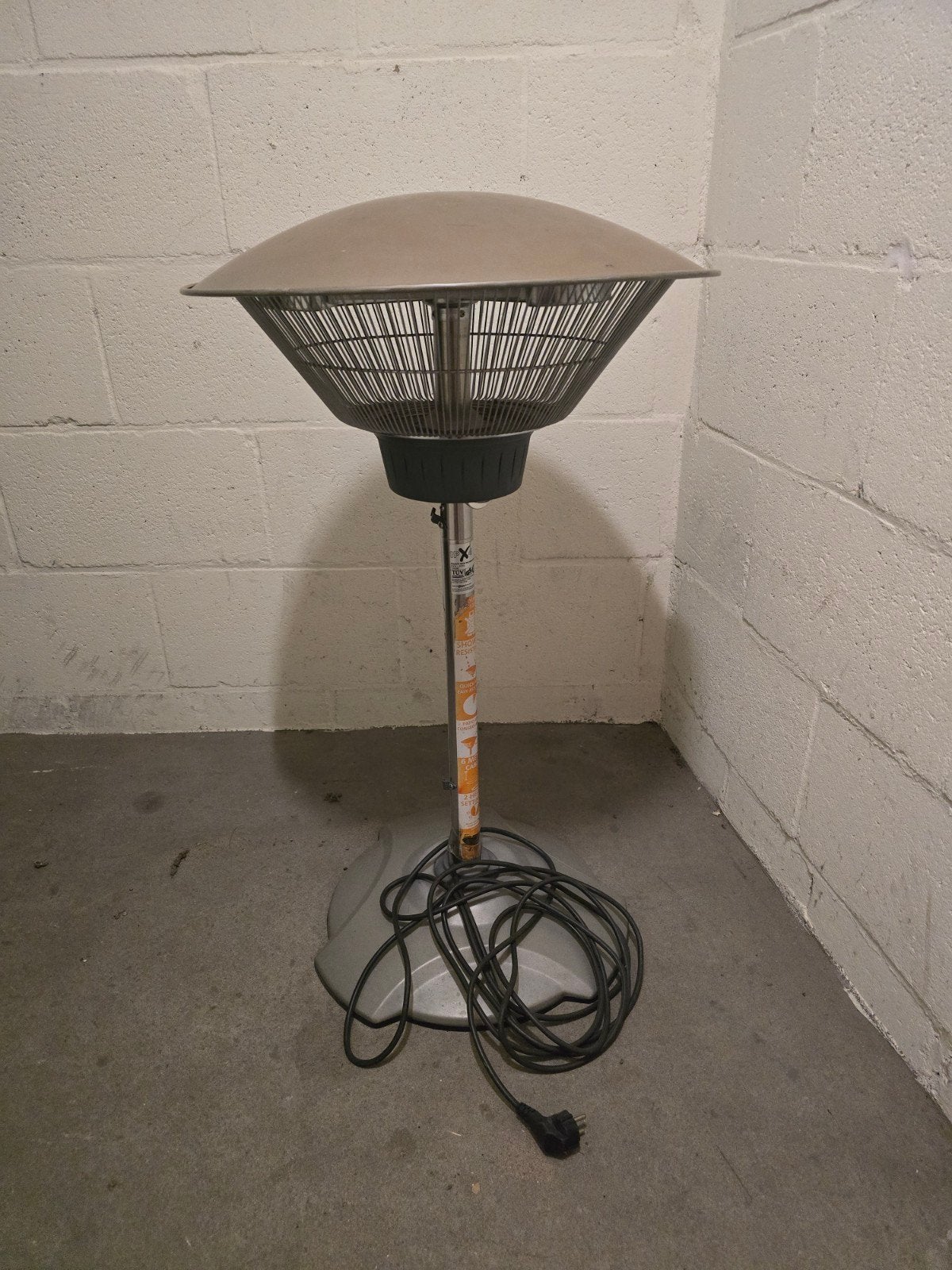 Elektrische Tafelmodel Terrasverwarmer 1600W, Tuin en Terras, Ophalen, Gebruikt, Elektrisch, Vloer