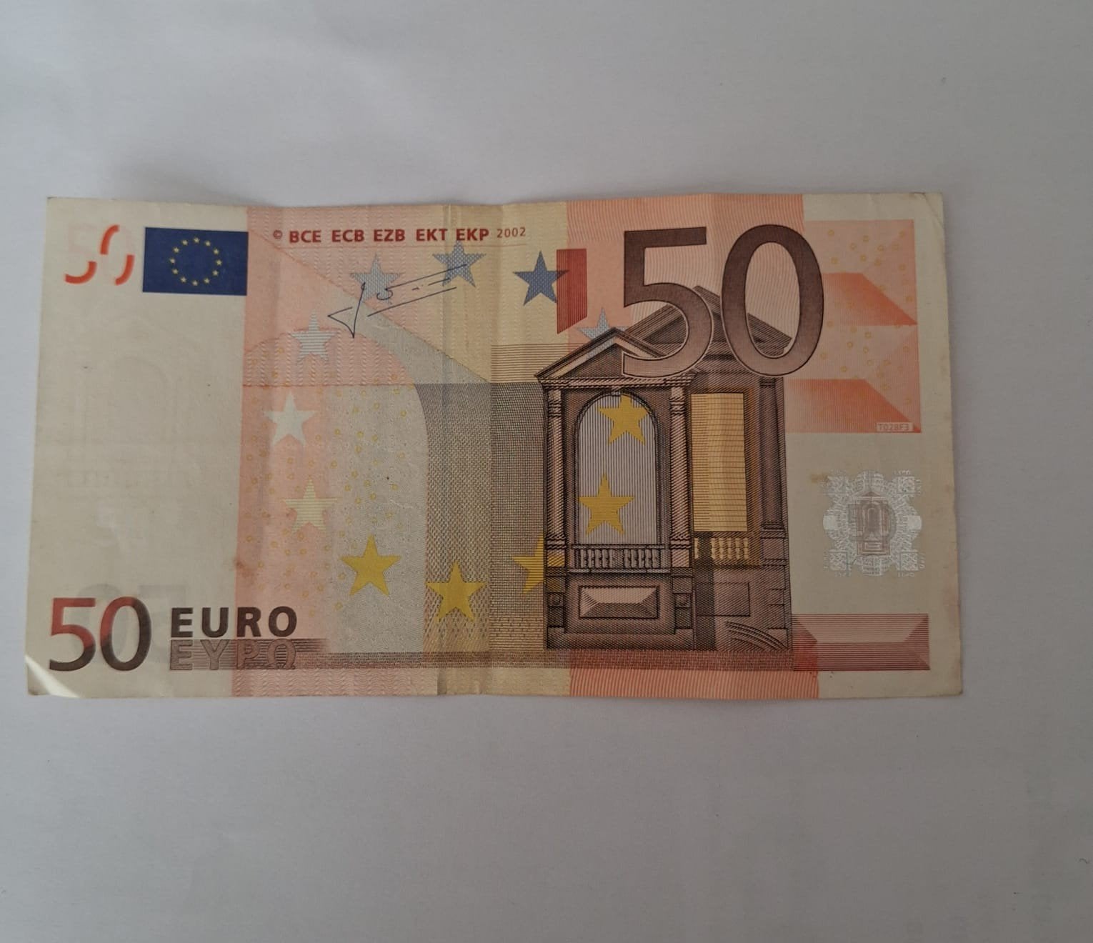 50 euro biljet 2002 België Trichet, Verzenden, België, 50 euro, Los biljet