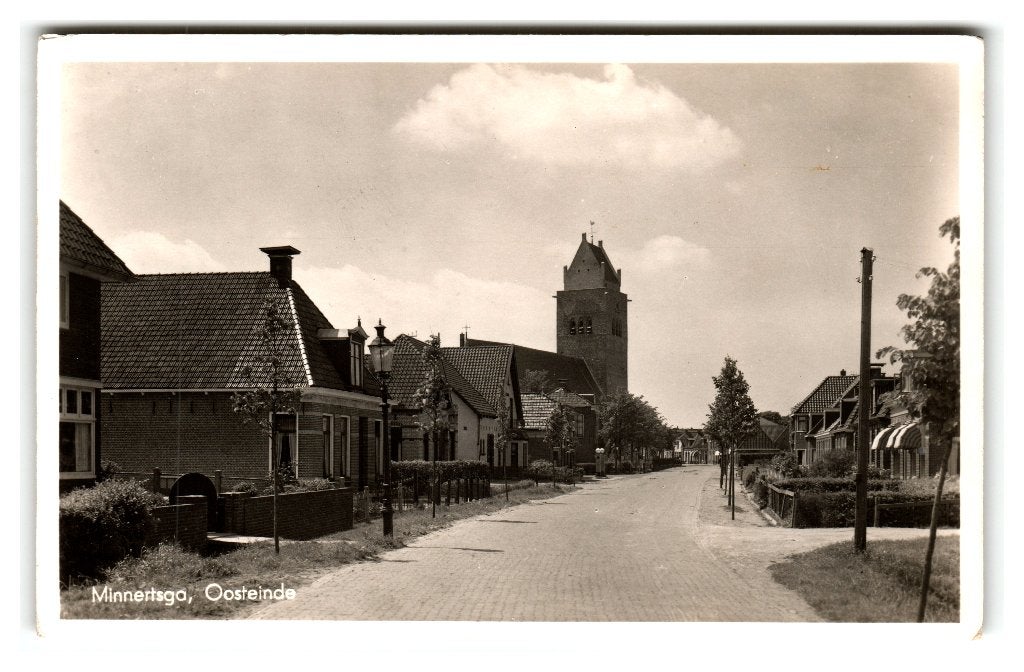 Minnertsga, Oosteinde, Verzenden, 1940 tot 1960, Gelopen, Friesland