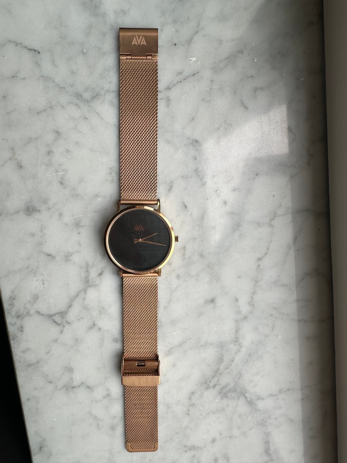 AVA horloge rosé kleurig - Zo goed als nieuw, Overige merken, Staal, Polshorloge, Ophalen of Verzenden