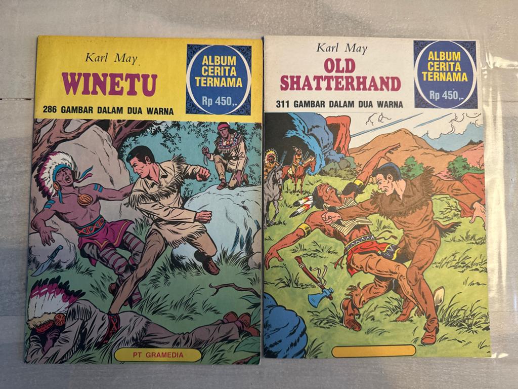 Karl May Winnetou & Old Shatterhand  (Indonesisch, Boeken, Meerdere stripboeken, Ophalen of Verzenden, Gelezen