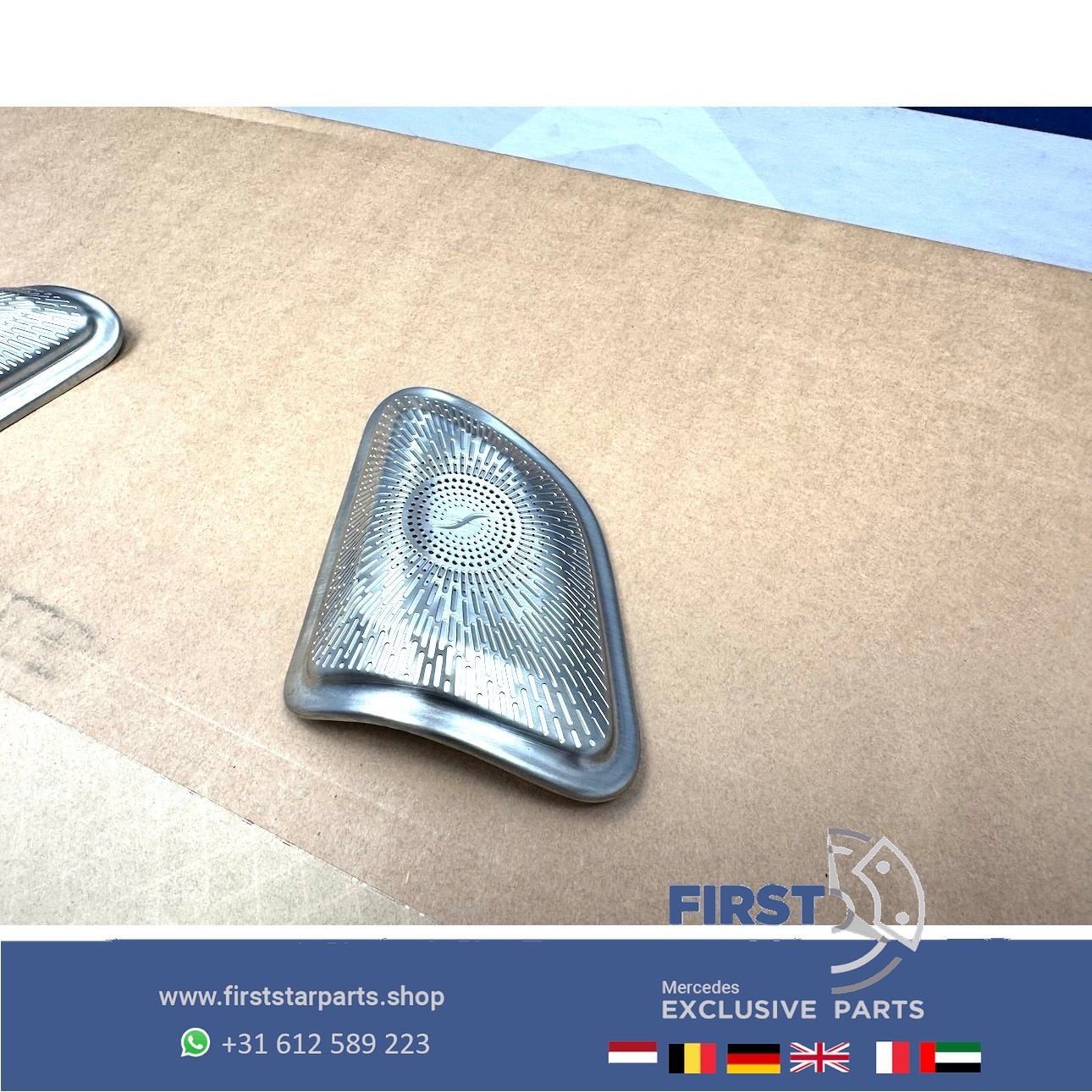 AMG BURMESTER SPEAKER COVERS Mercedes GLC GLE KLASSE CHROOM, Gebruikt, -, Ophalen of Verzenden, -