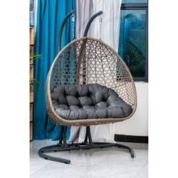 dubbele hangstoel (love seat), nieuw in doos, Ophalen, Zo goed als nieuw, Wicker, Verstelbaar