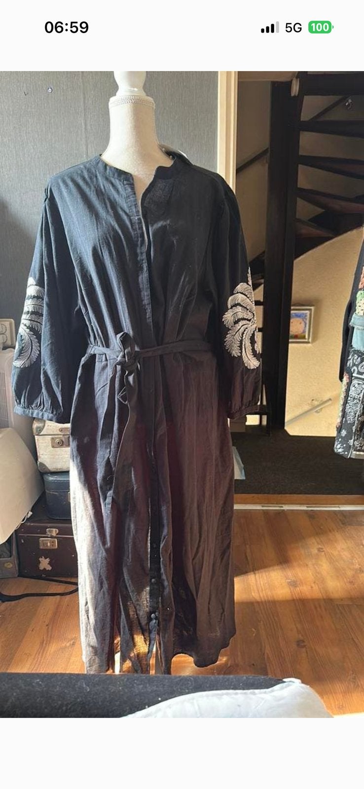 H&M jurk/kimono XXL, Kleding | Dames, Zwart, Maat 46/48 (XL) of groter, Ophalen of Verzenden, Zo goed als nieuw