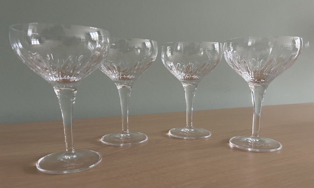 Vier Luigi Bormioli Mixology - Cocktailcoupe - Champagneglas, Ophalen of Verzenden, Glas, Overige stijlen, Glas of Glazen