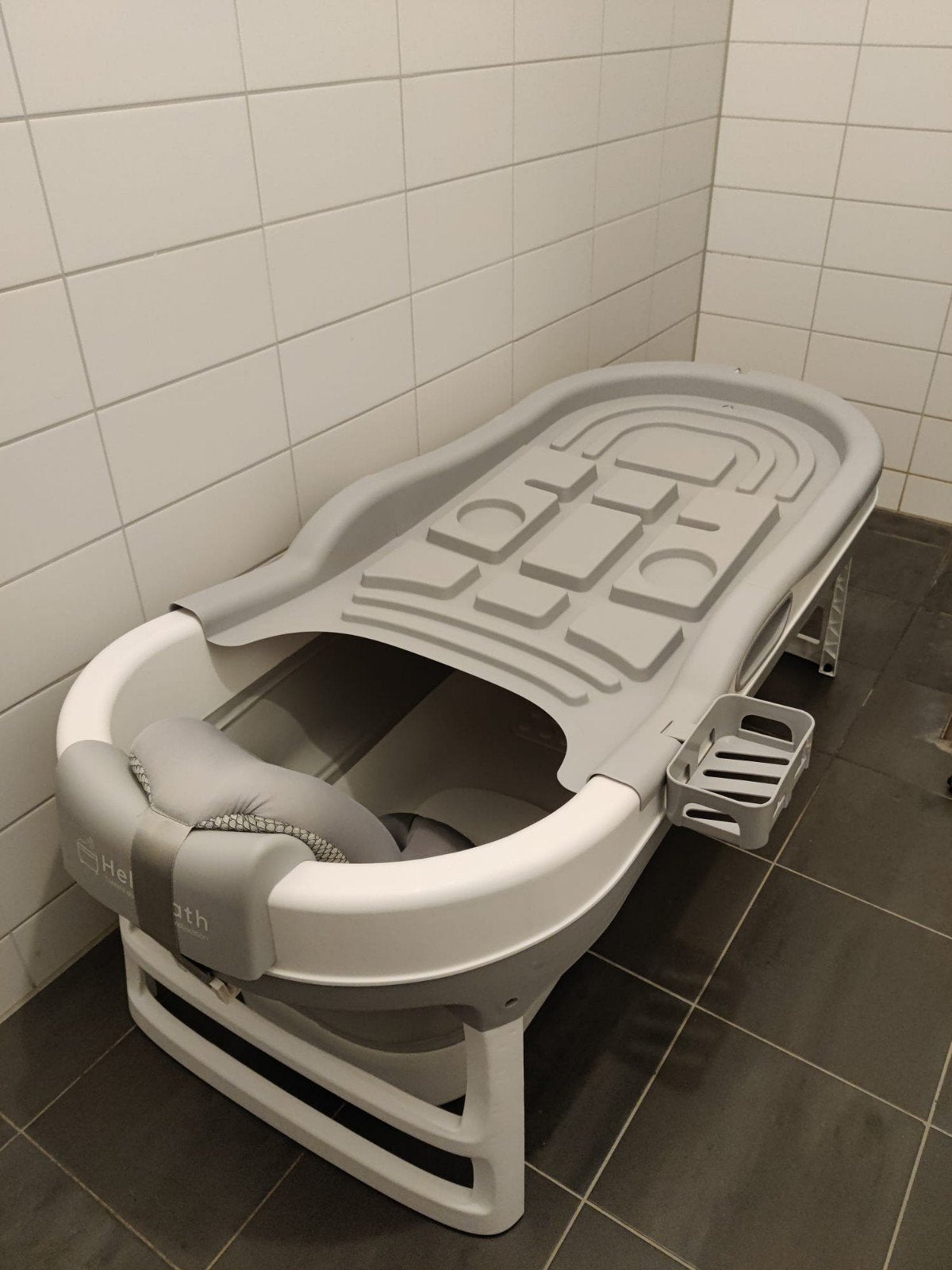 Hello Bath - James XL opvouwbaar bad - Comfort, Steel Grey, Ophalen, 100 tot 150 cm, Overige typen, Zo goed als nieuw