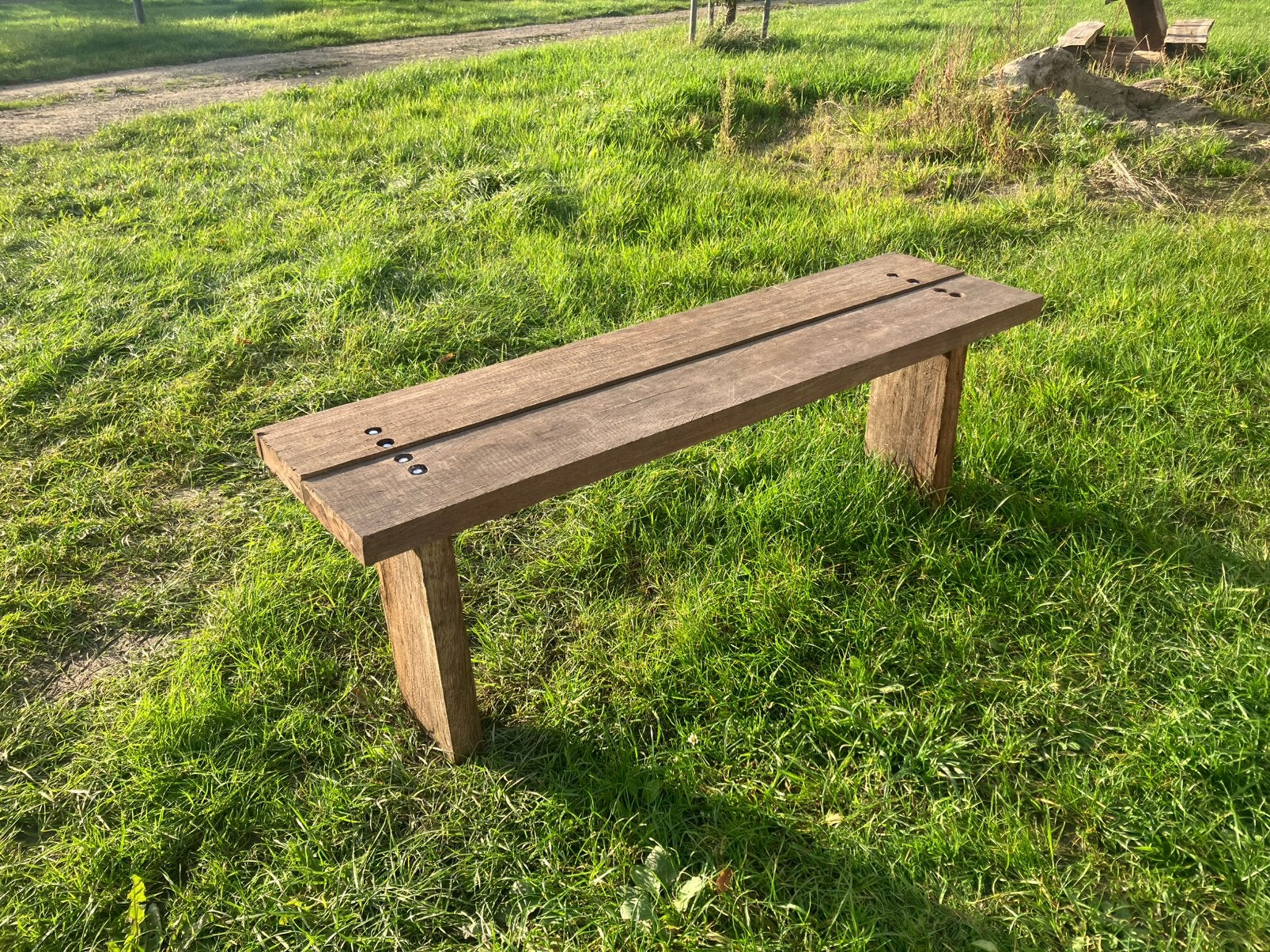 Tuinbank, hardhout, robuust, direct op maat leverbaar TEAB,, Ophalen, Zo goed als nieuw, Hout