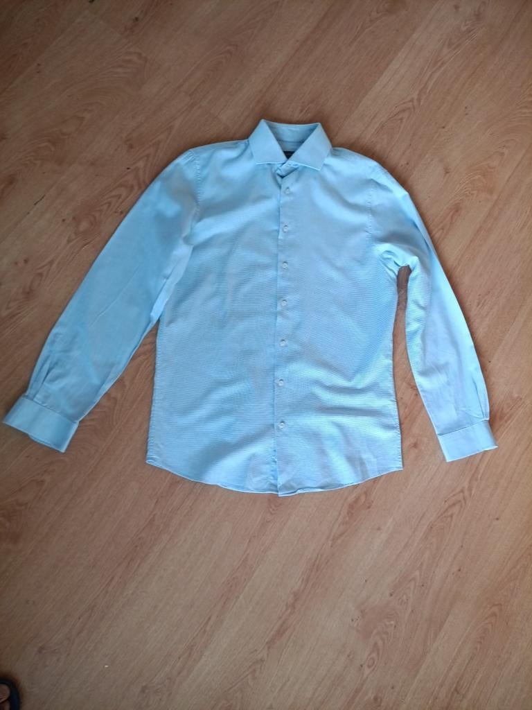 Angelo Litrico Slim Fit overhemd - Halswijdte 39, Kleding | Heren, Overhemden, Blauw, Angelo Litrico, Zo goed als nieuw, Halswijdte 39/40 (M)