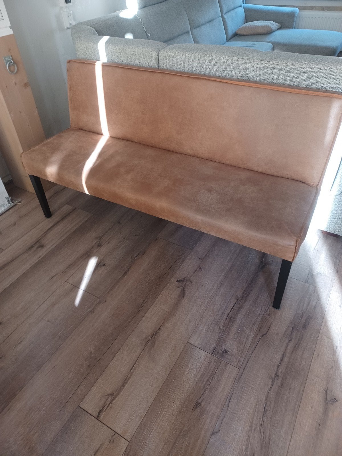 Eetbank met stoelen, Ophalen of Verzenden, Rechthoekig, 125 cm of meer, 50 tot 75 cm