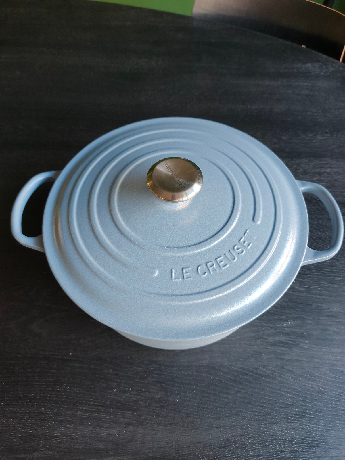 Le Creuset Braadpan - Nieuw, Lichtblauw Gietijzer, Huis en Inrichting, Keuken | Potten en Pannen, Nieuw, Le Creuset, Ophalen of Verzenden