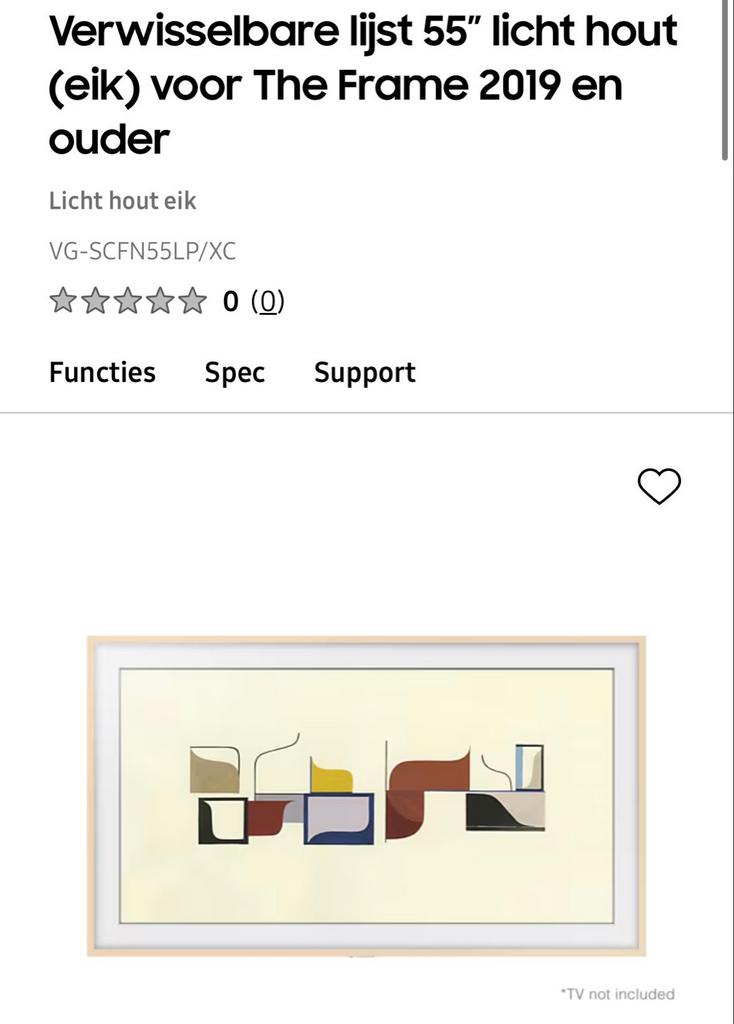 Nieuwe Samsung The Frame 55 inch TV lijst (licht eik), Ophalen of Verzenden, Nieuw
