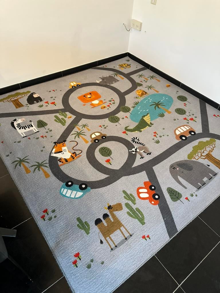 Mooi vloerkleed, speeltapijt, speelkleed van: Happy life, Ophalen of Verzenden, Zo goed als nieuw