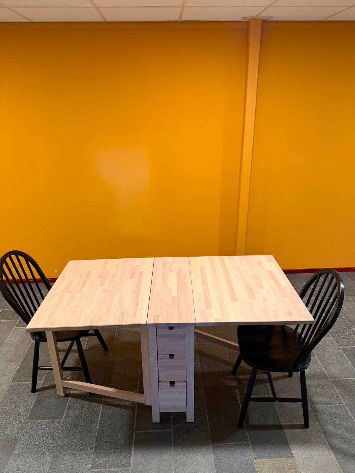 IKEA Norden klaptafel met 2 stoelen, Ophalen, 50 tot 100 cm, Zo goed als nieuw, 150 tot 200 cm
