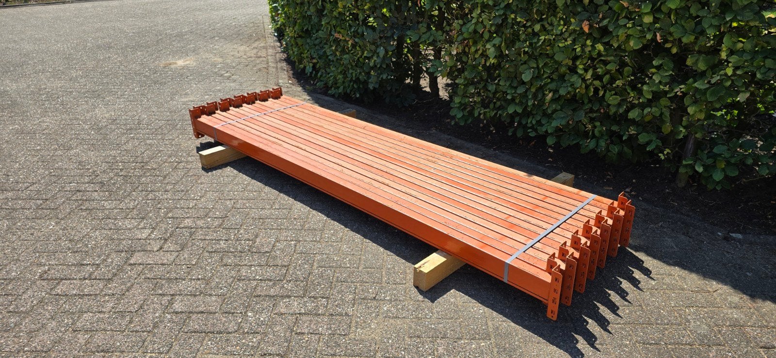 Mecalux liggers palletstelling , magazijnstelling , stelling, Ophalen, Gebruikt, IJzer