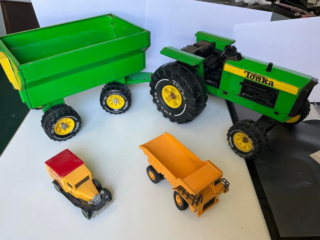Vintage Tonka Tractor, Trailer & Kleine Speelgoedauto's, Ophalen, Gebruikt