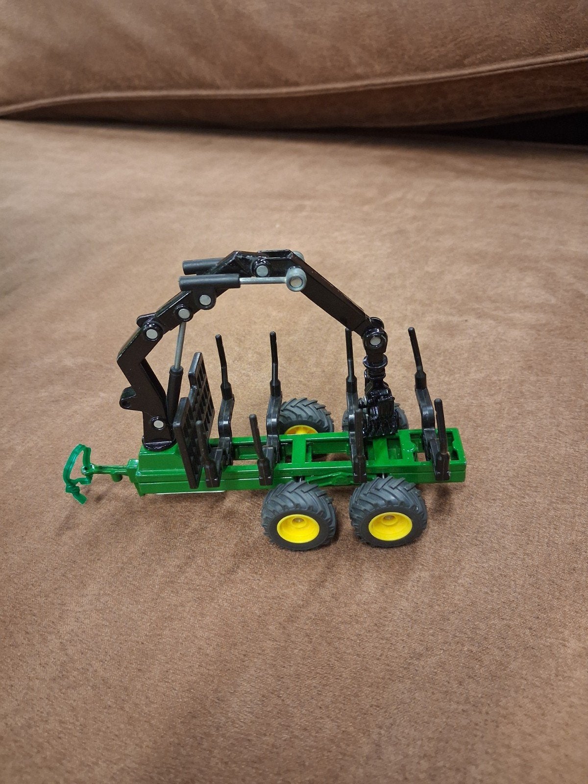 Speelgoed bosbouw.met kraan johndeere siku wagen, Ophalen of Verzenden, Gebruikt